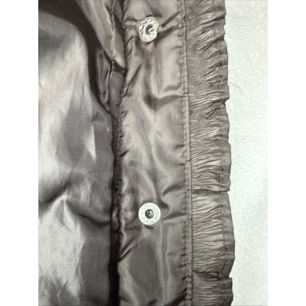 Coffee Shop NY Vest Quilted Women's Size Small Brown Ruffles Coquette Girl - Picture 10 of 14